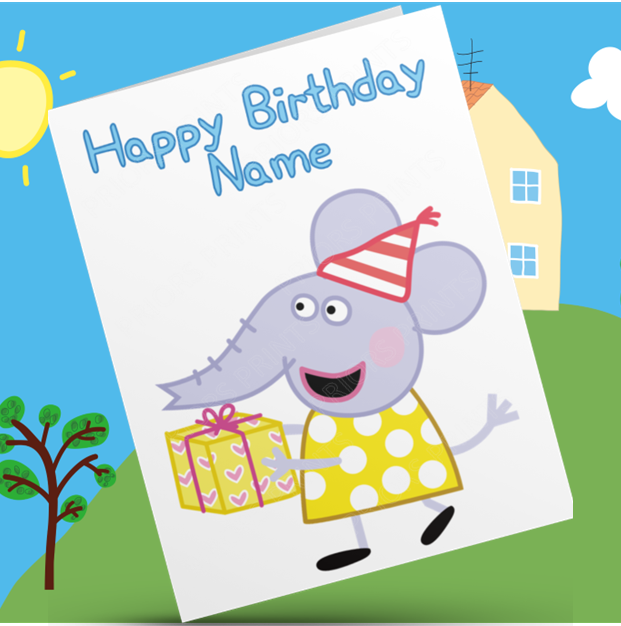 Peppa Pig Personalised Birthday Card
