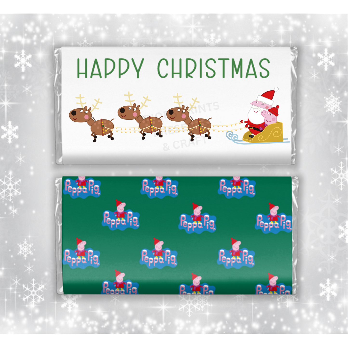Peppa Pig Christmas Chocolate Bar Wrapper
