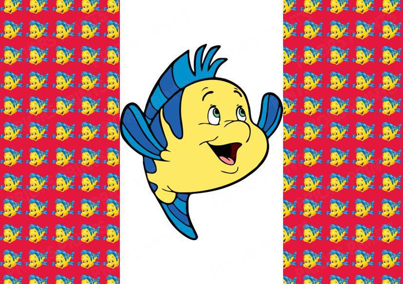 Little Mermaid Chocolate Bar Wrapper- Plain (No Text)