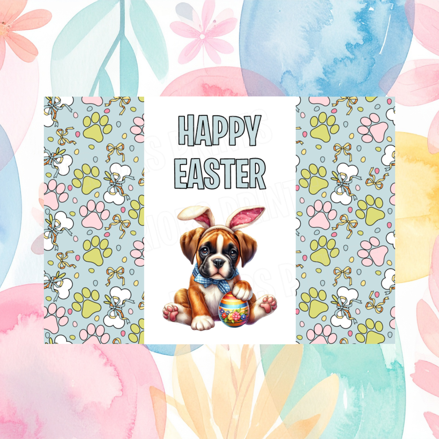 Cute Dog Easter Chocolate Bar Wrapper- Listing 1