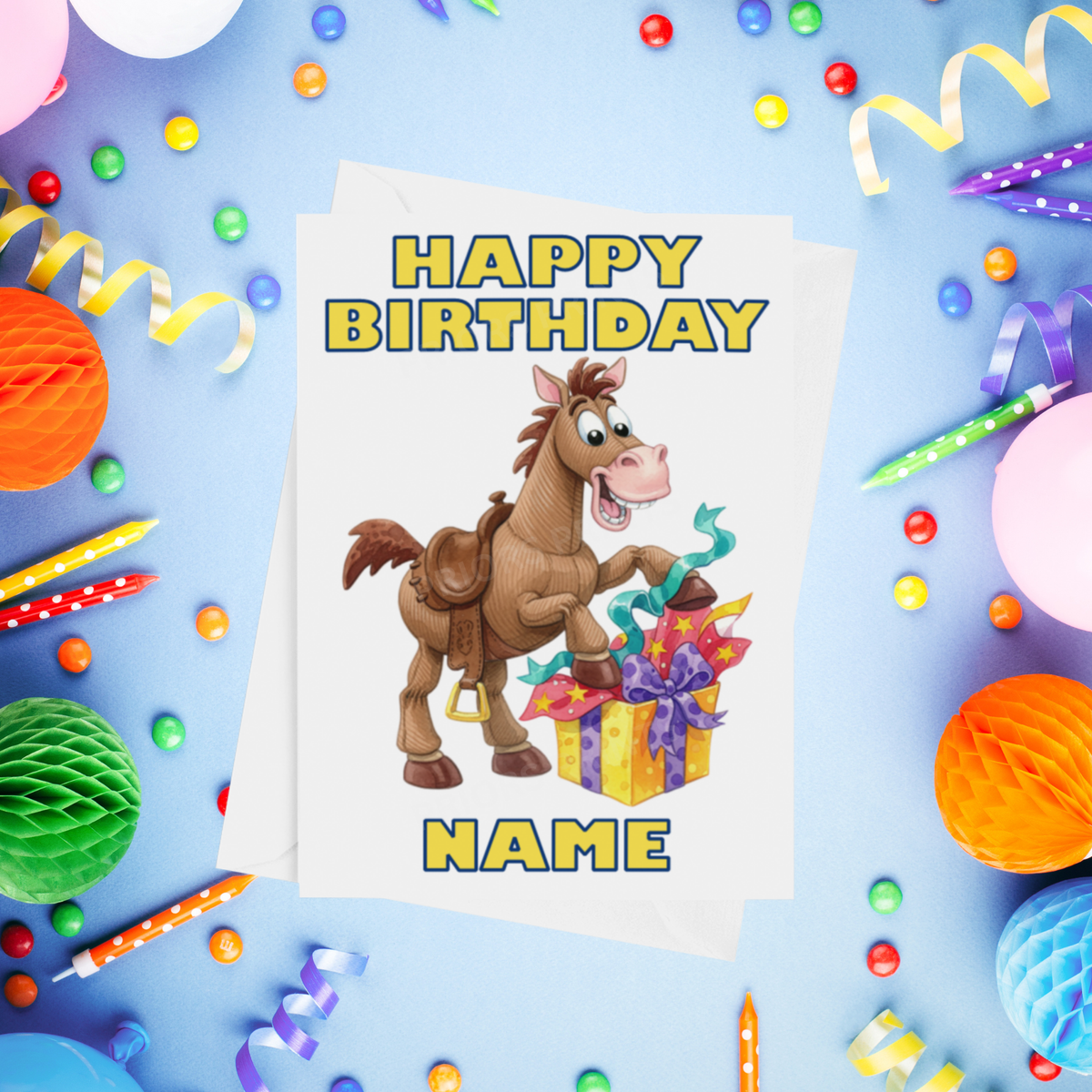 Personalised Bo-Peep or Bullseye Birthday Cards- Toy Story