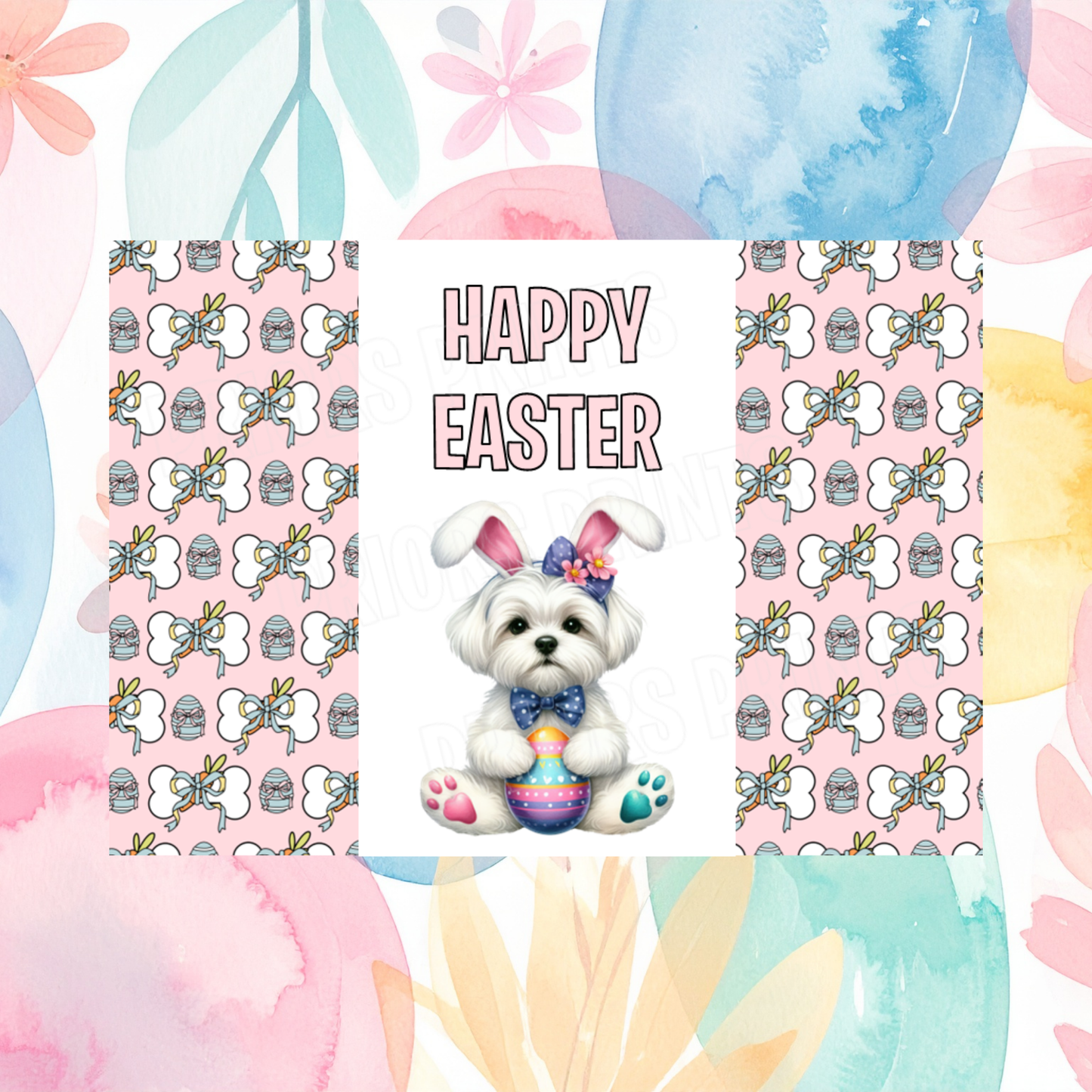 Cute Dog Easter Chocolate Bar Wrapper- Listing 2