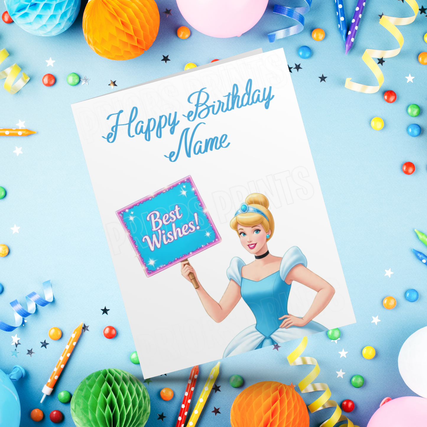Personalised Cinderella Birthday Card I Princess