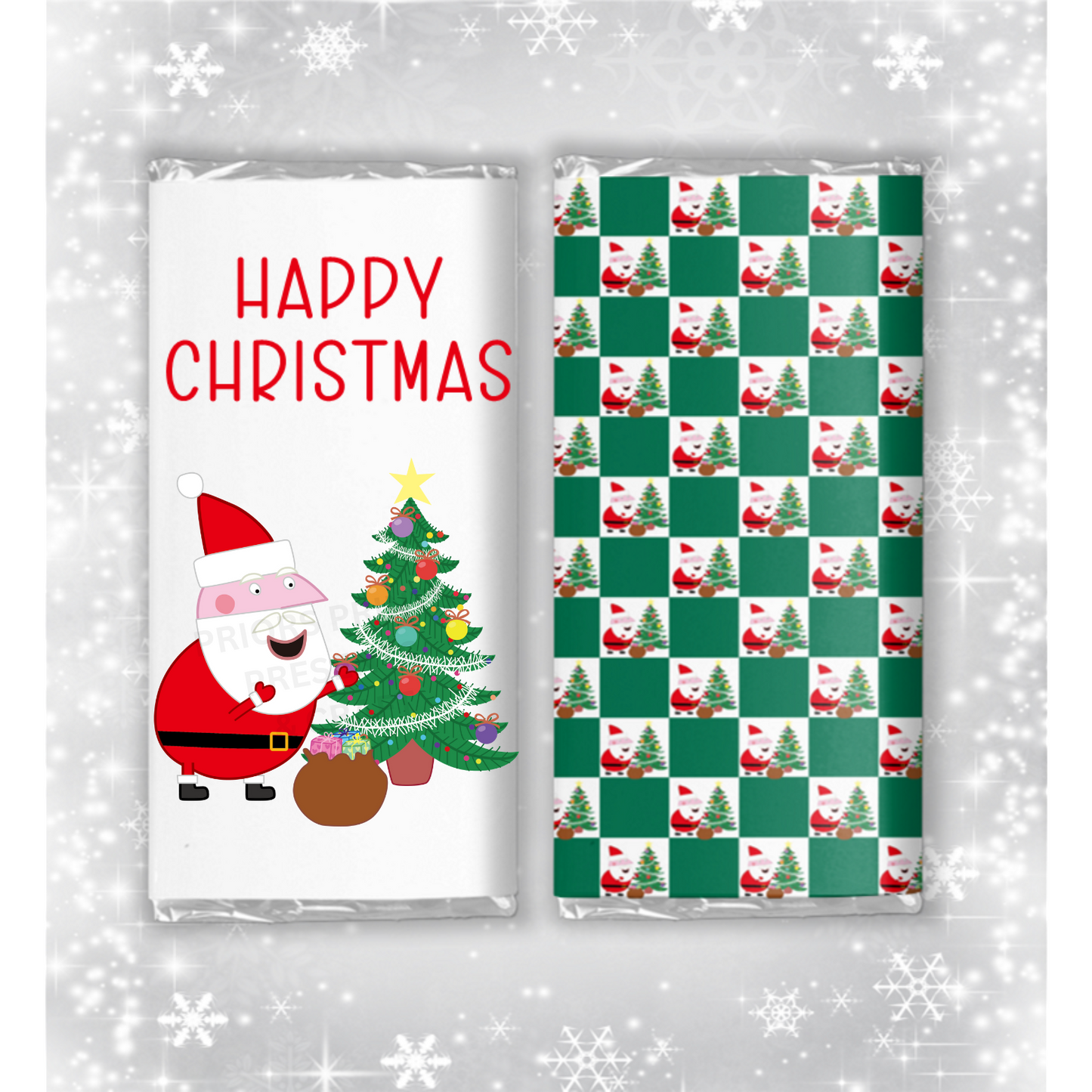 Peppa Pig Christmas Chocolate Bar Wrapper