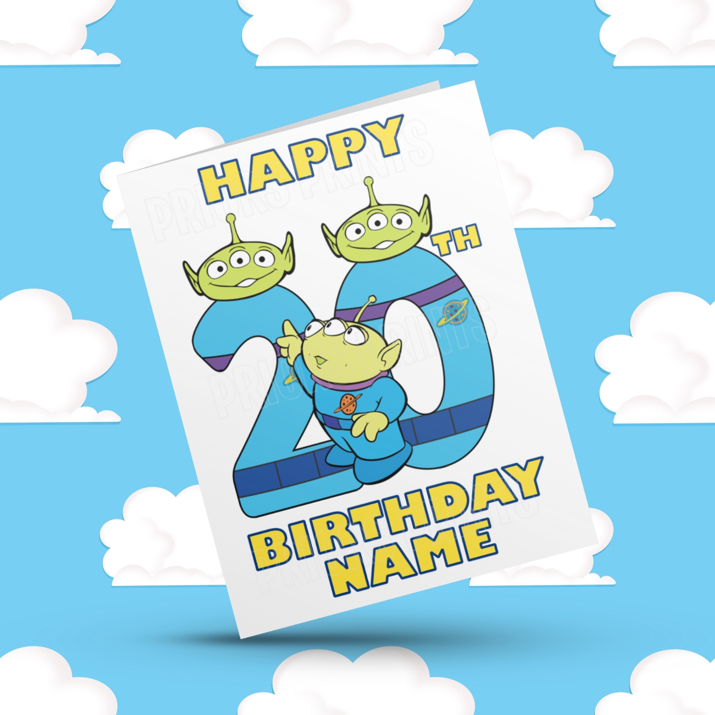 Personalised Aliens Birthday Card with Age 1-20 Years (Toy Story)