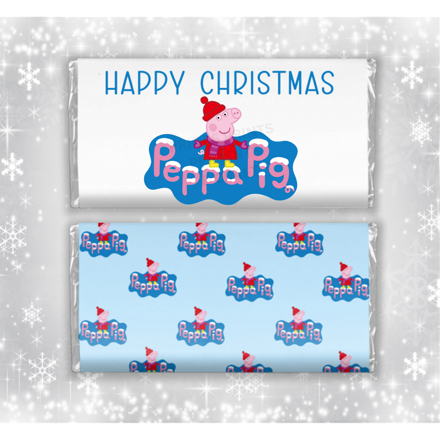 Peppa Pig Christmas Chocolate Bar Wrapper