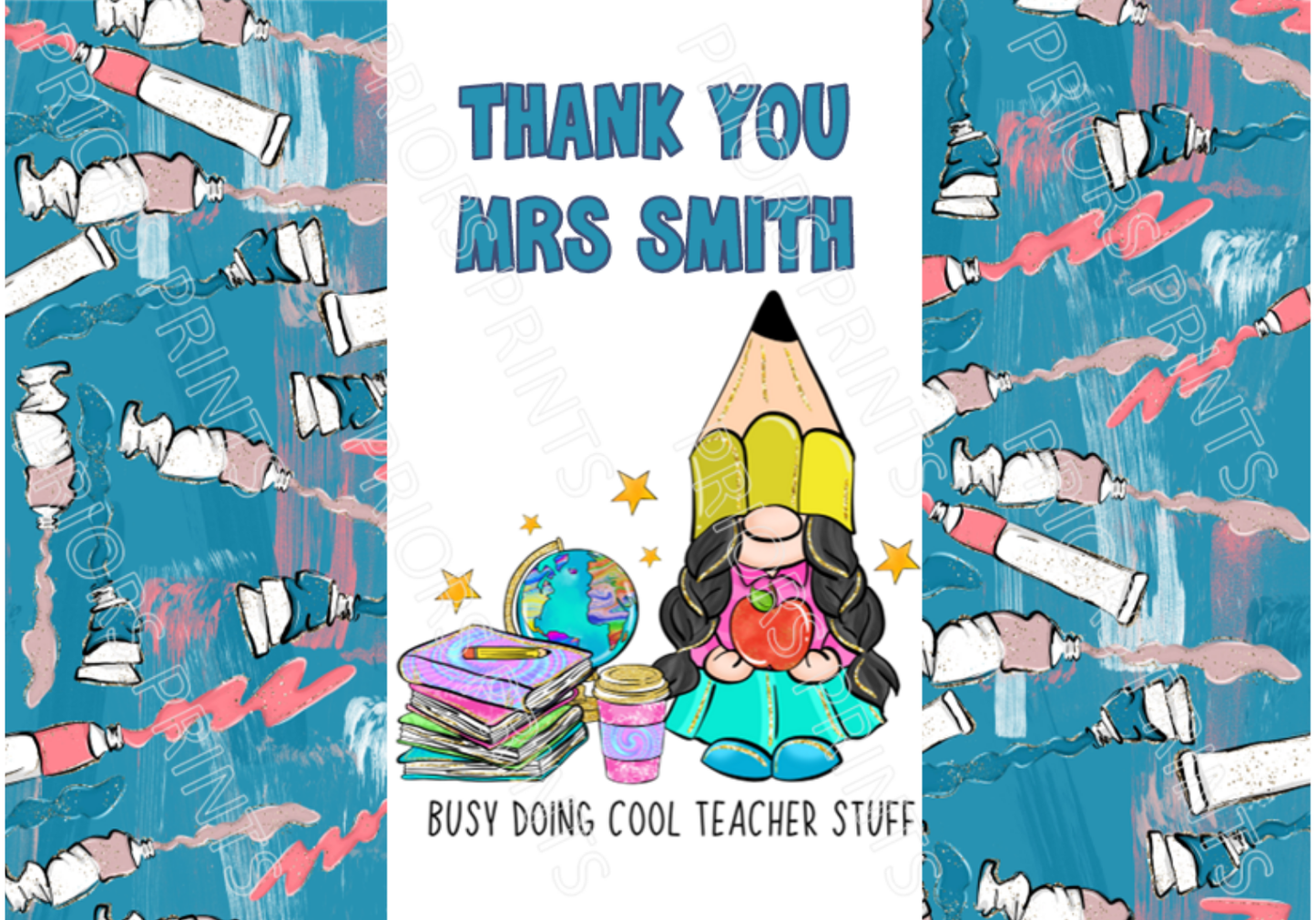 Personalised Teacher Chocolate Bar Wrapper- with space to add Name