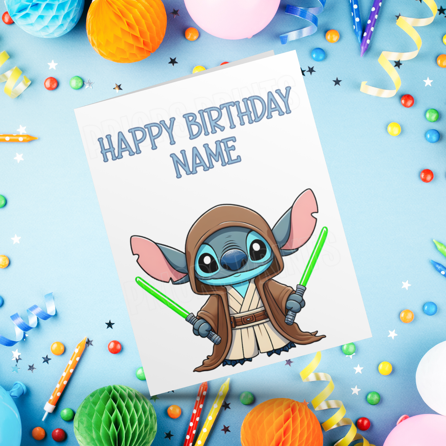 Stitch as Superhero Personalised Birthday Card I Marvel I Superheros