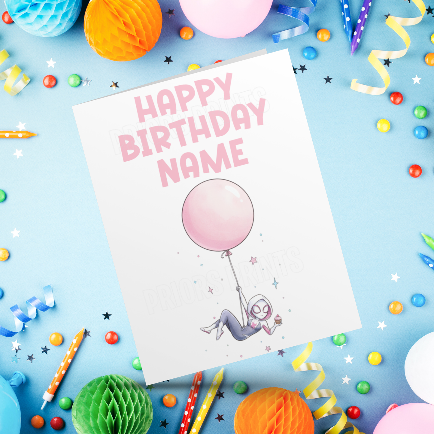Personalised Spider Gwen Birthday Card I Marvel I Superhero