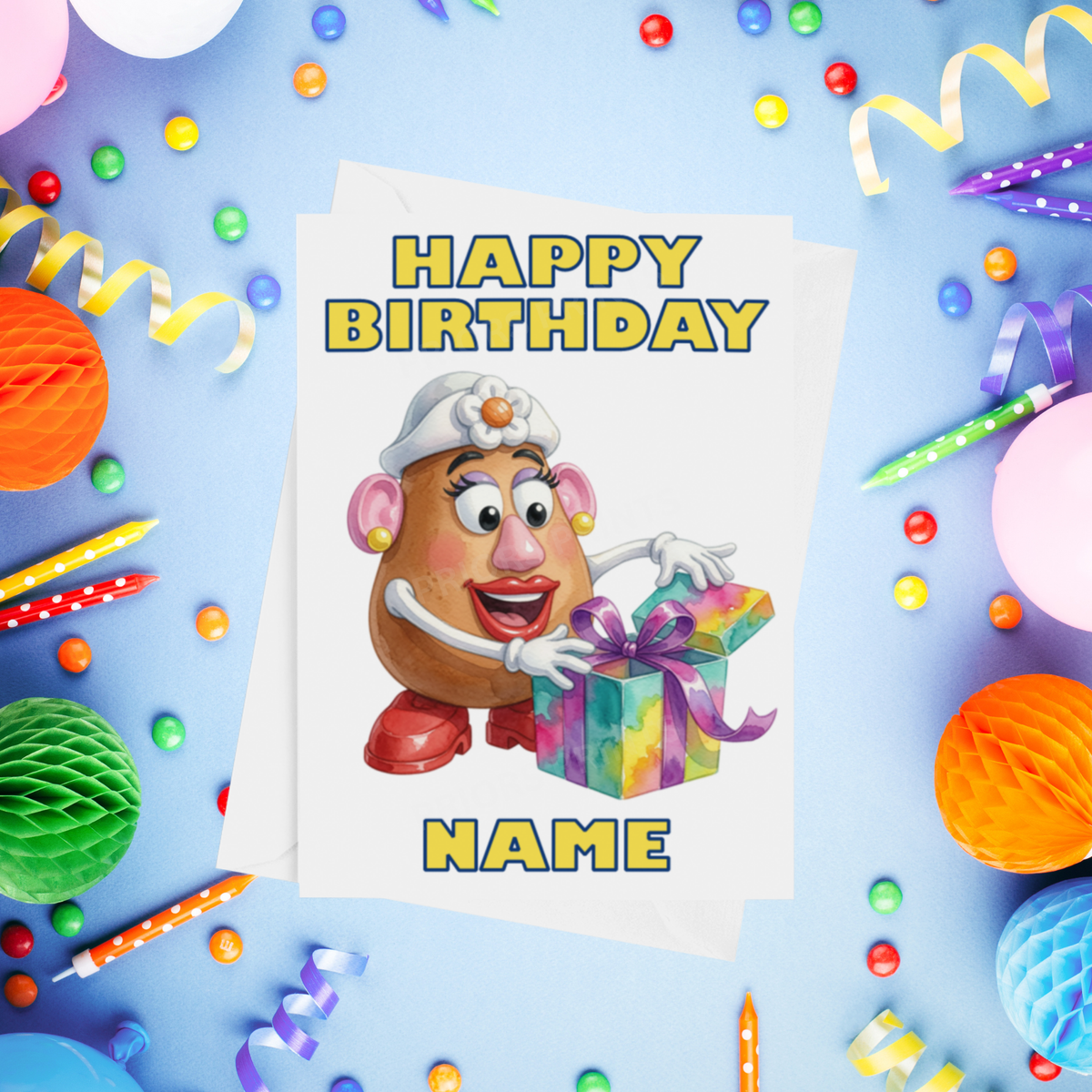 Personalised Mr or Mrs Potato Head Birthday Cards- Toy Story