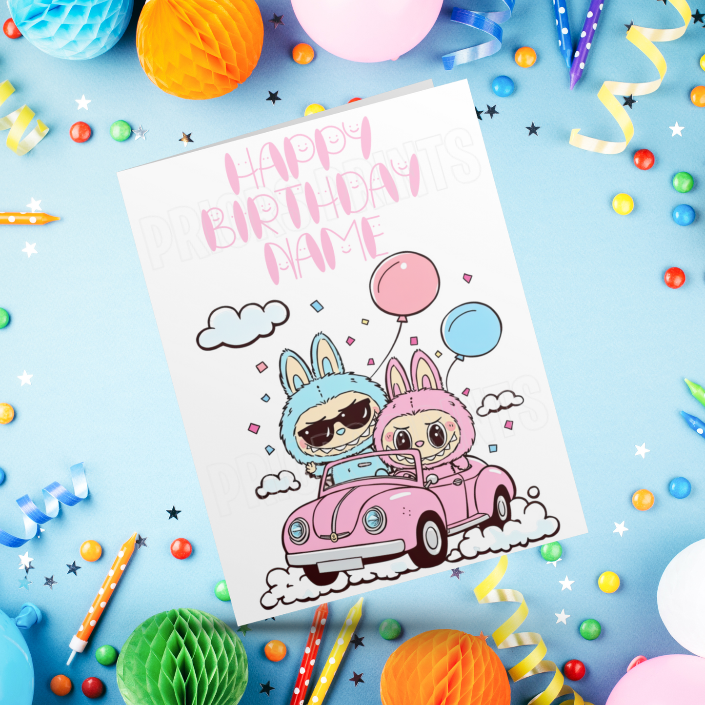 Personalised Labubu Birthday Card