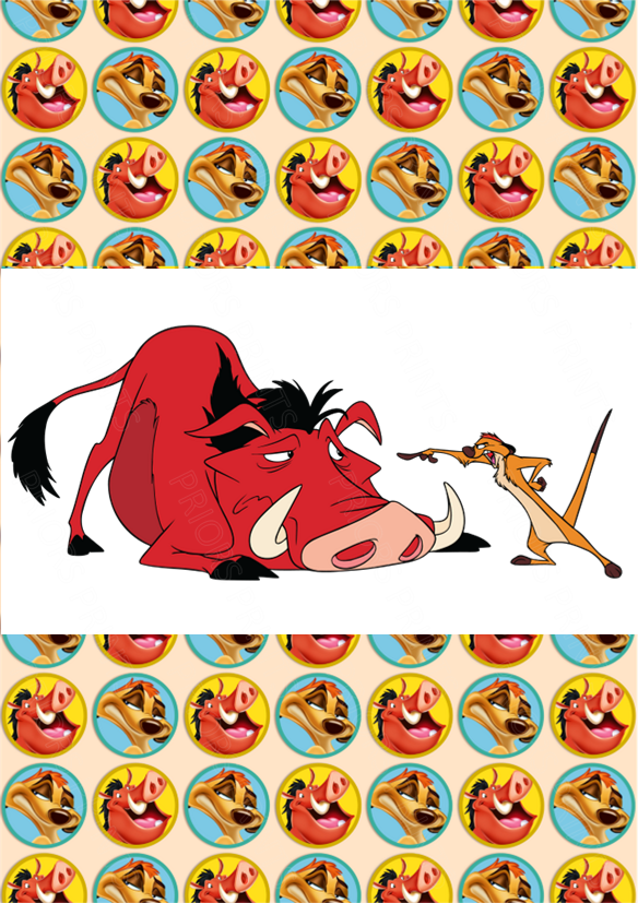 Lion King Chocolate Bar Wrapper- Plain (No Text)