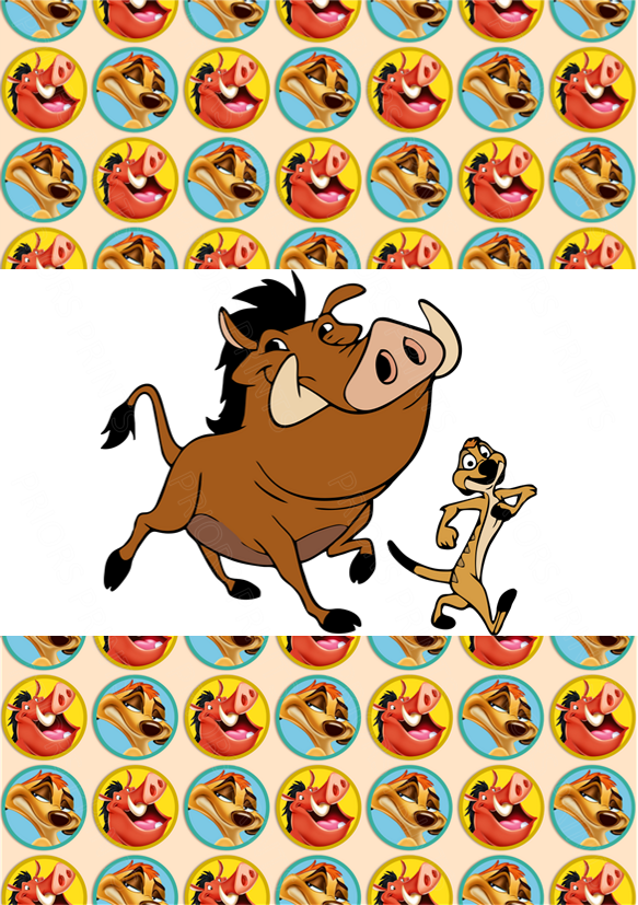 Lion King Chocolate Bar Wrapper- Plain (No Text)