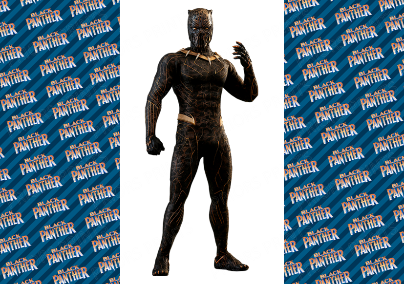 Black Panther Chocolate Bar Wrapper- Plain (No Text)