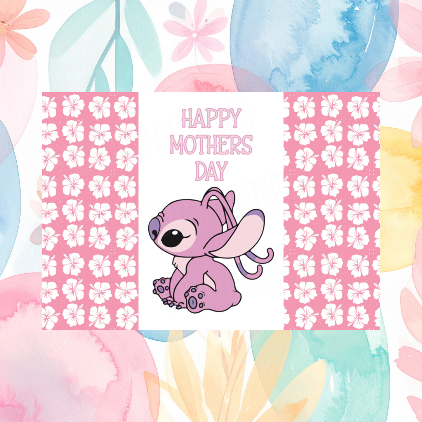 Lilo & Stitch Happy Mothers Day Chocolate Bar Wrapper I Angel