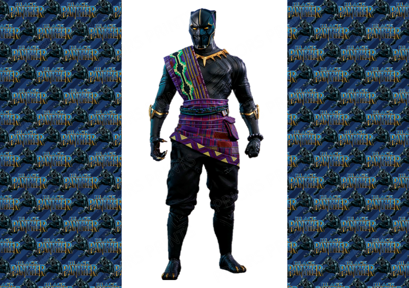 Black Panther Chocolate Bar Wrapper- Plain (No Text)