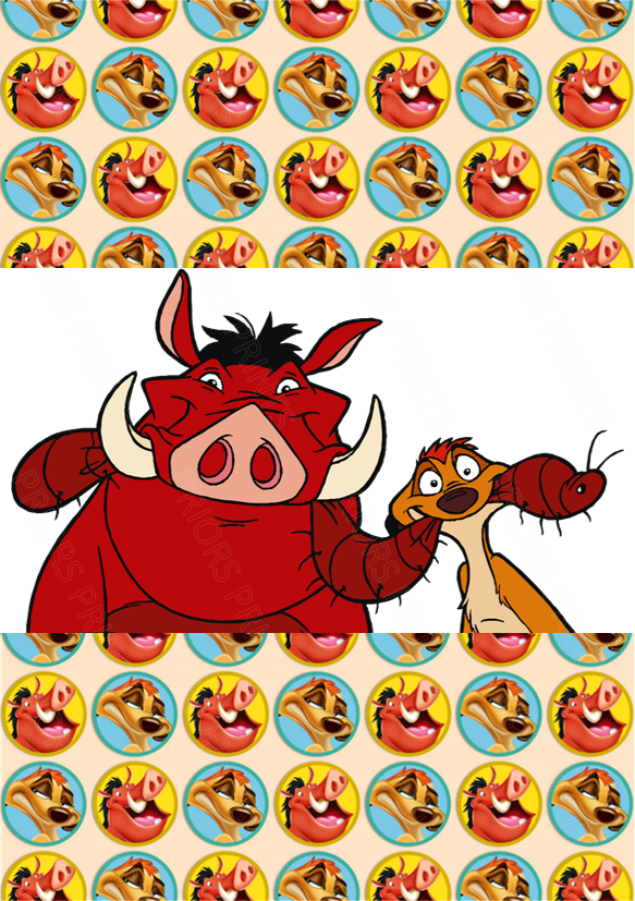 Lion King Chocolate Bar Wrapper- Plain (No Text)