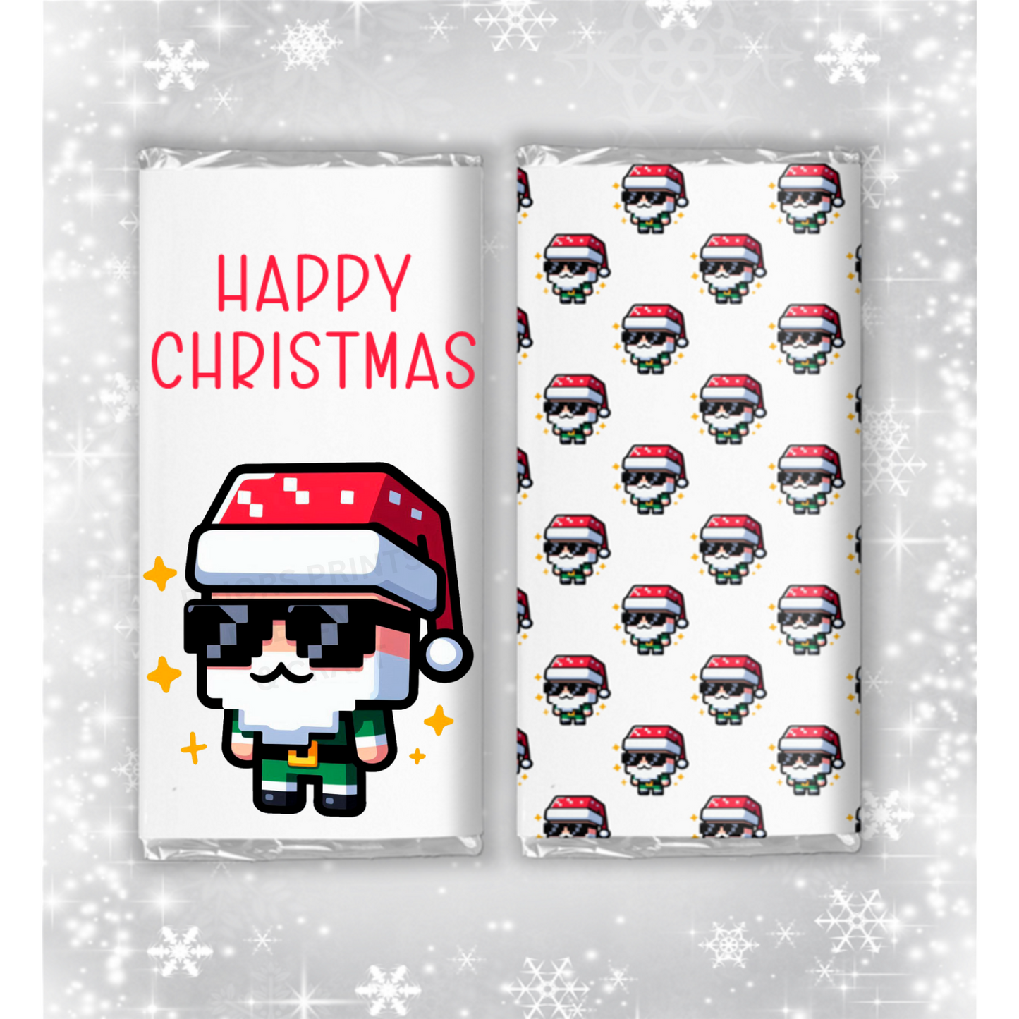 Minecraft Christmas Chocolate Bar Wrapper