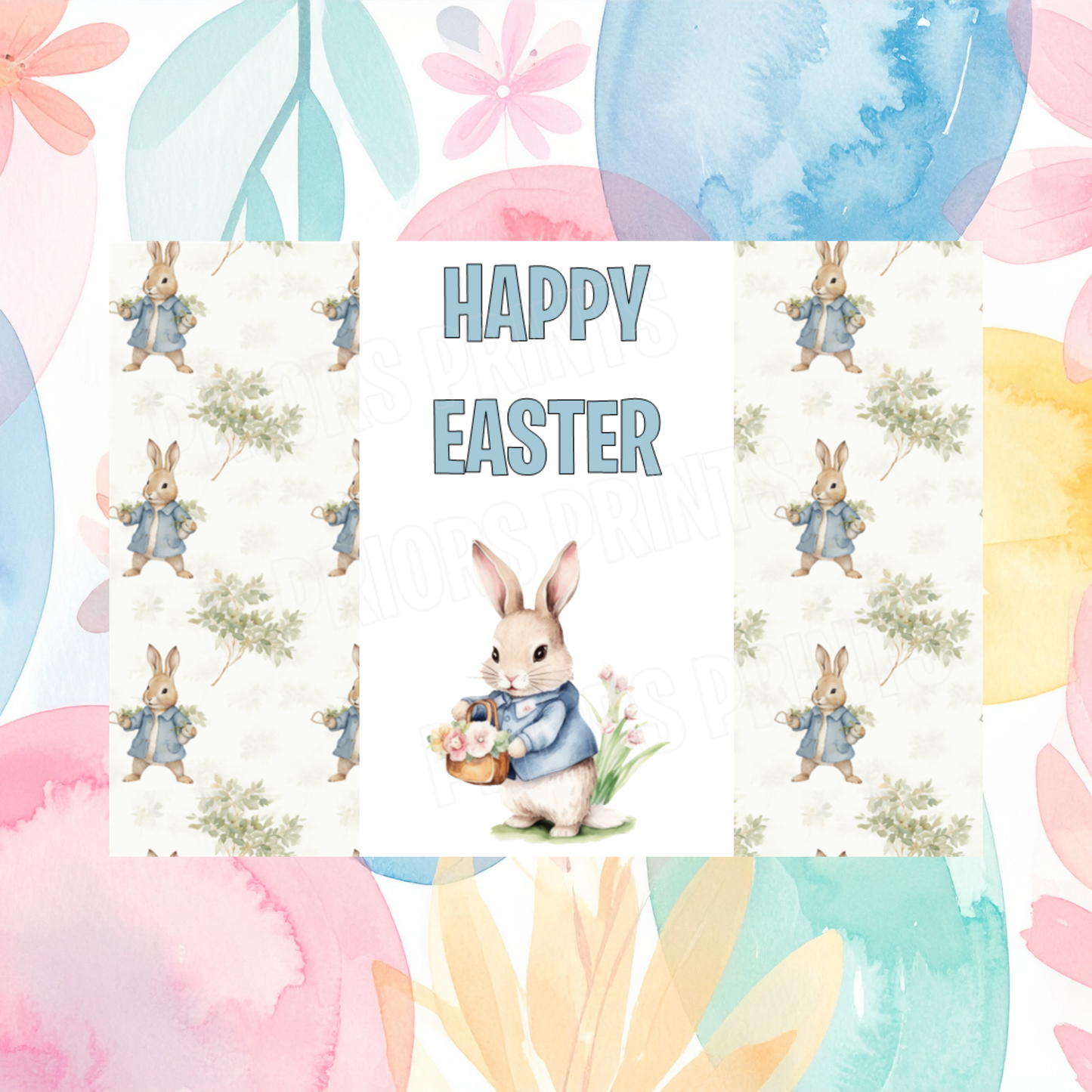 Rabbit Easter Chocolate Bar Wrapper