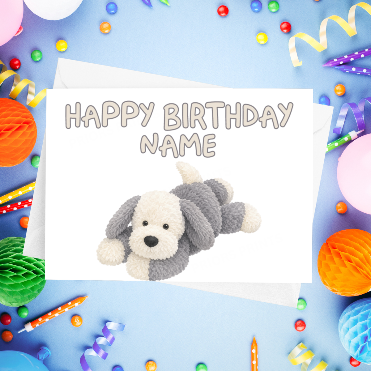 Jelly Cat Characters Personalised Birthday Cards