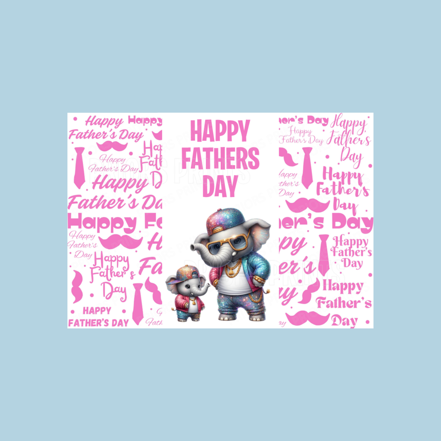 Father & Child Cool Animals Happy Fathers Day Chocolate Bar Wrapper