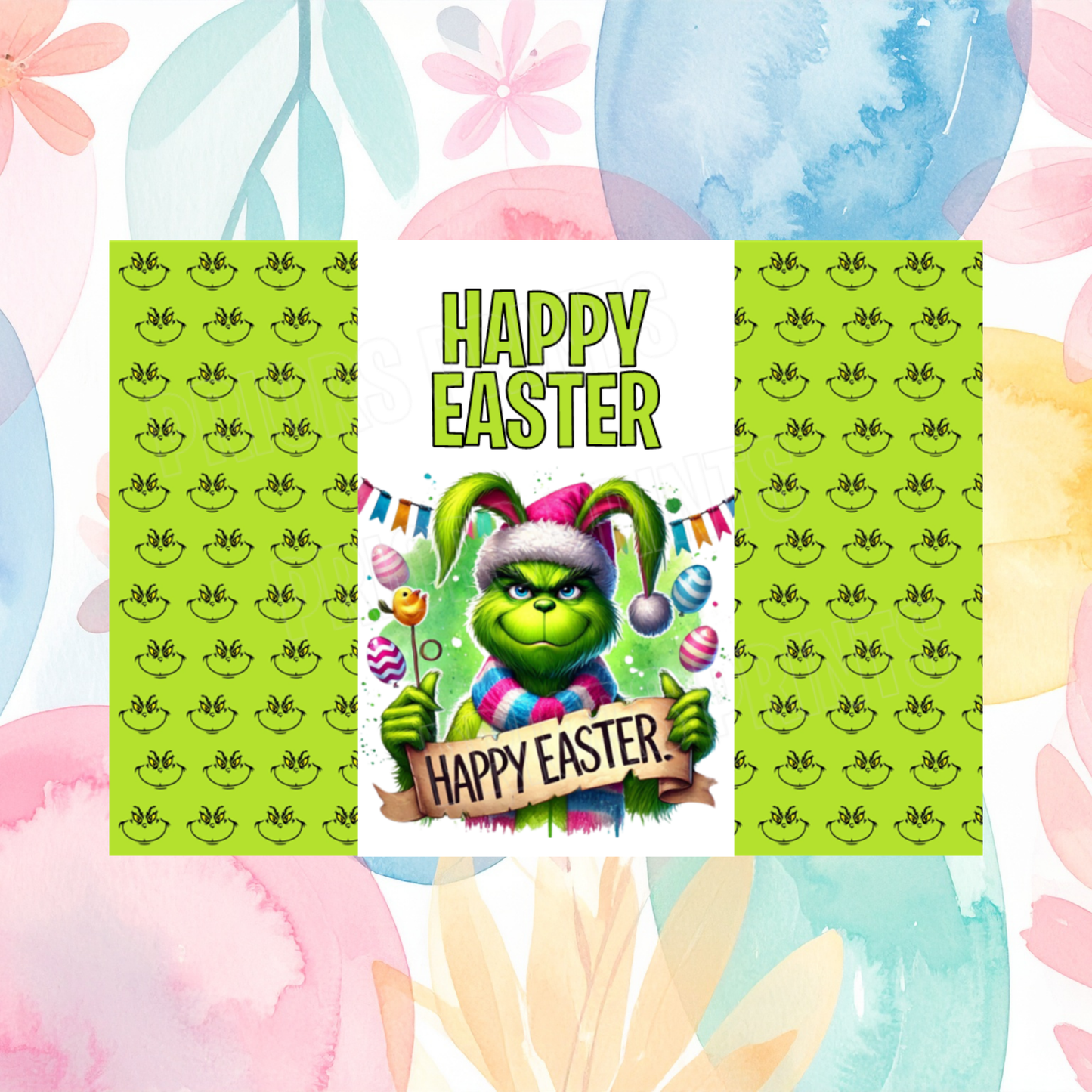 The Grinch Easter Chocolate Bar Wrapper