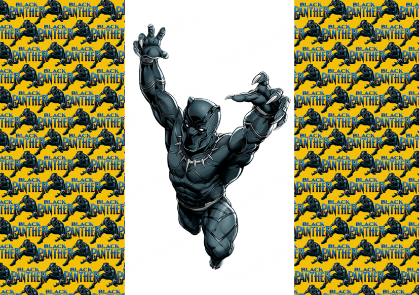 Black Panther Chocolate Bar Wrapper- Plain (No Text)