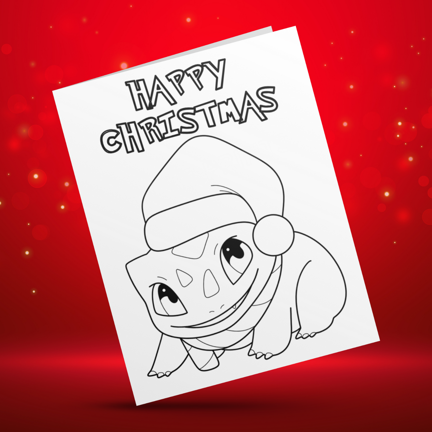 Colour Your Own Pokemon Christmas Card