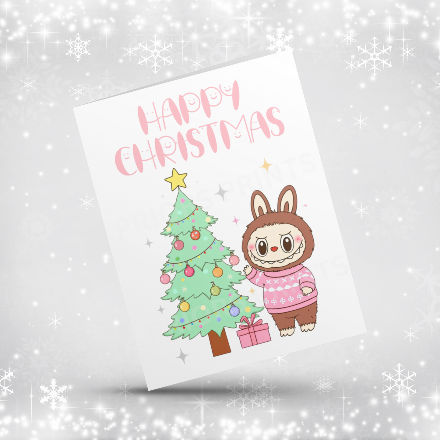 Labubu Christmas Card