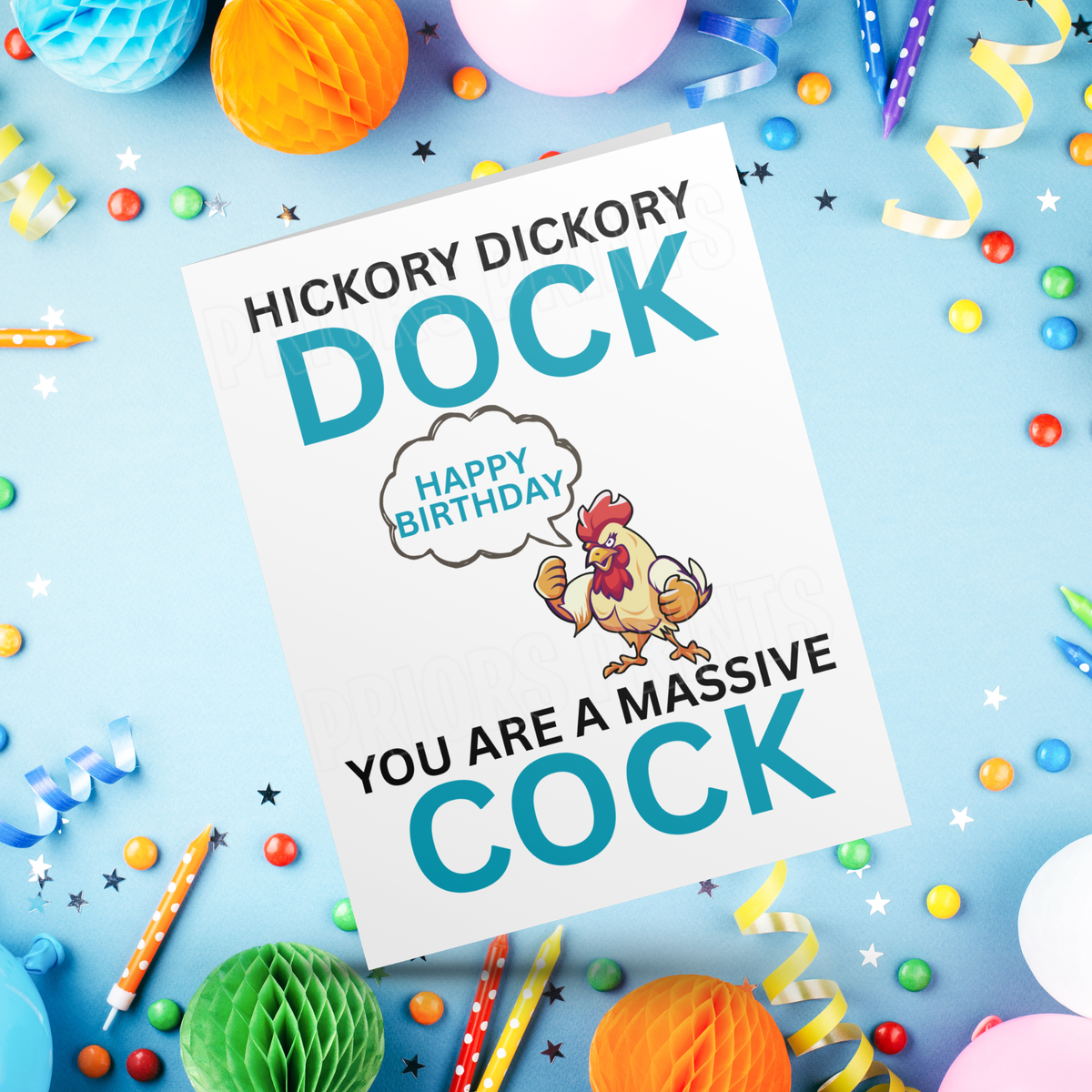 Funny Massive Cock Birthday Card