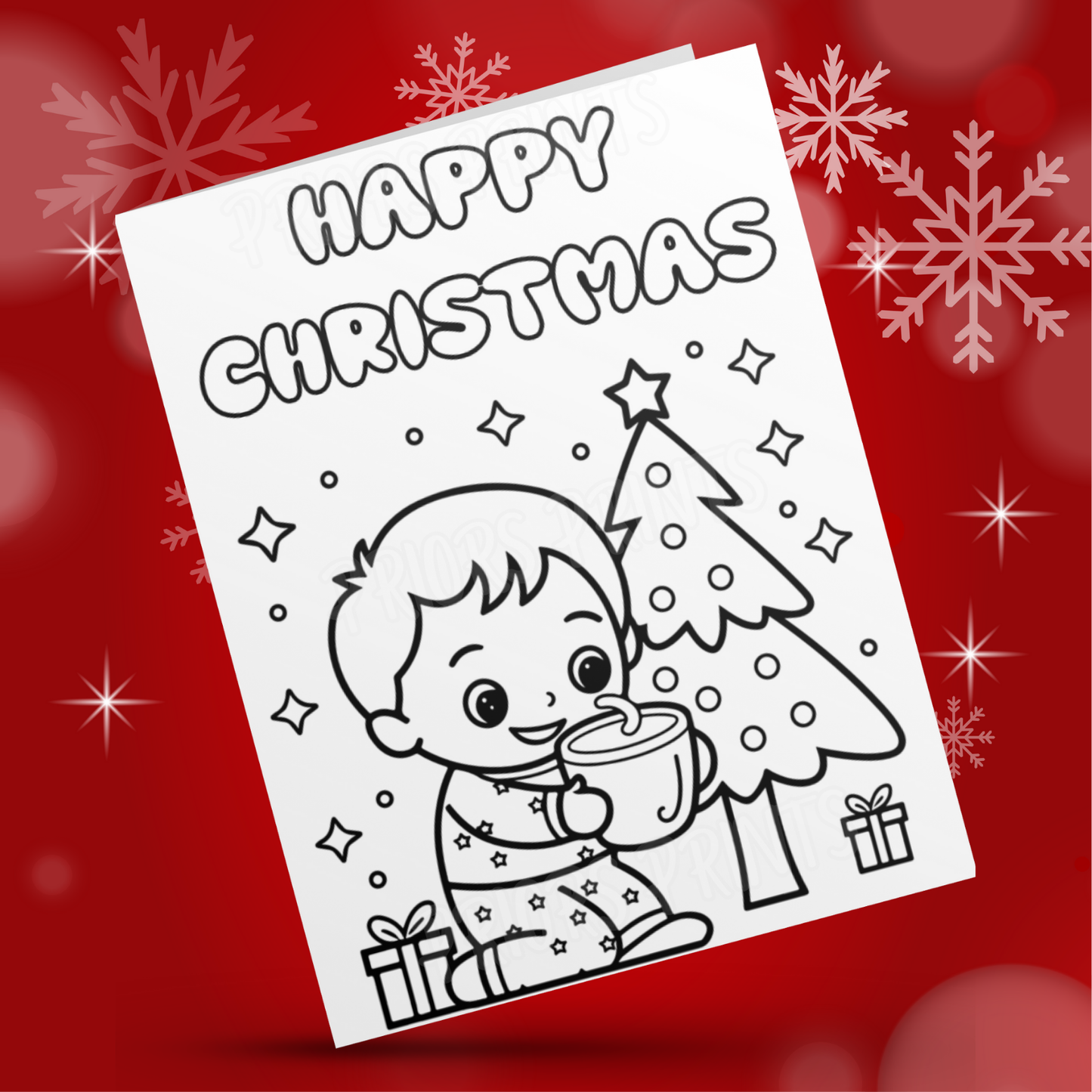 Colour Your Own Christmas Card