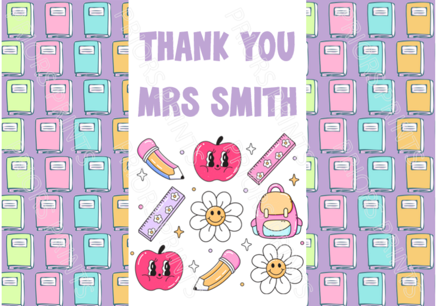 Personalised Teacher Chocolate Bar Wrapper- with space to add Name