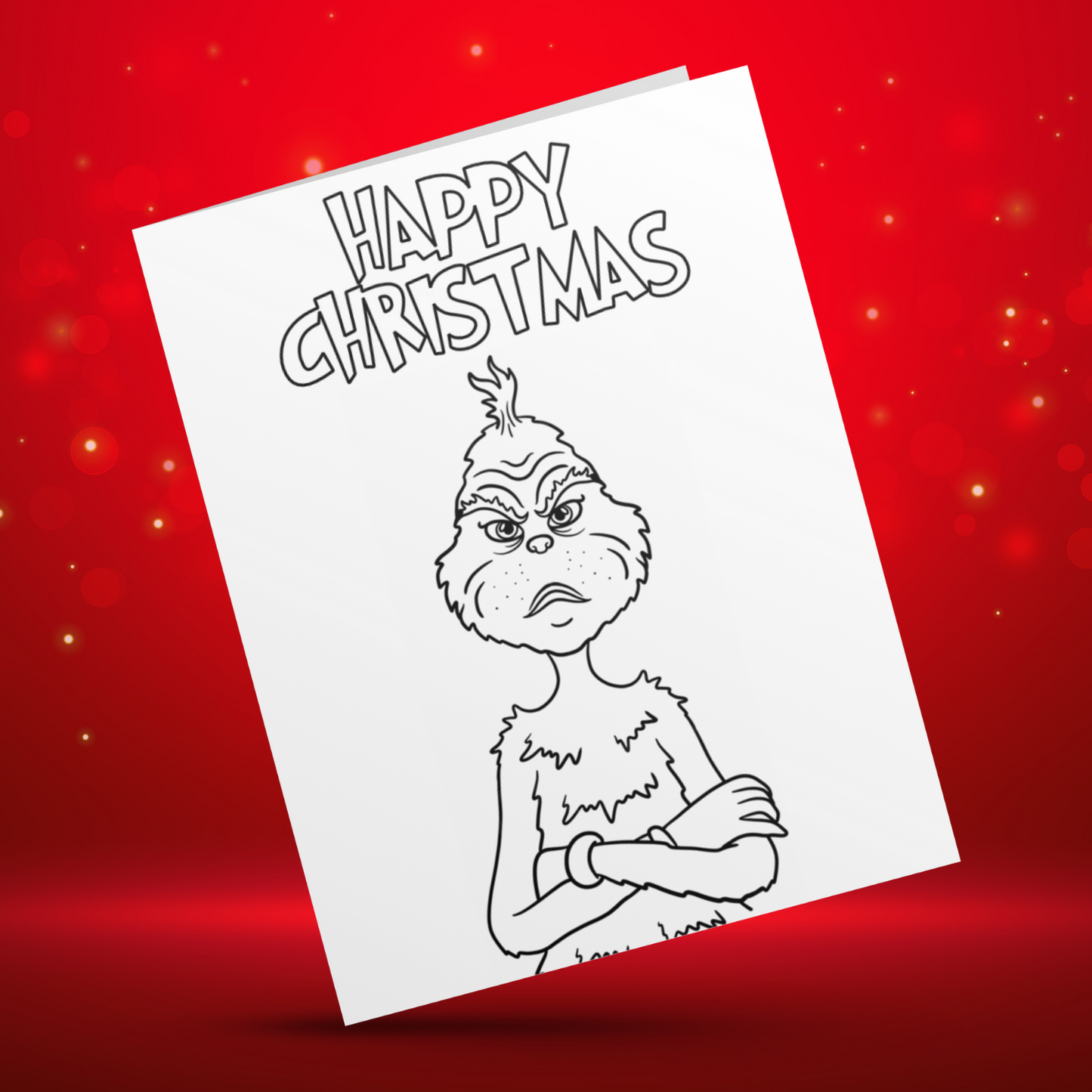 Colour Your Own Grinch Christmas Card