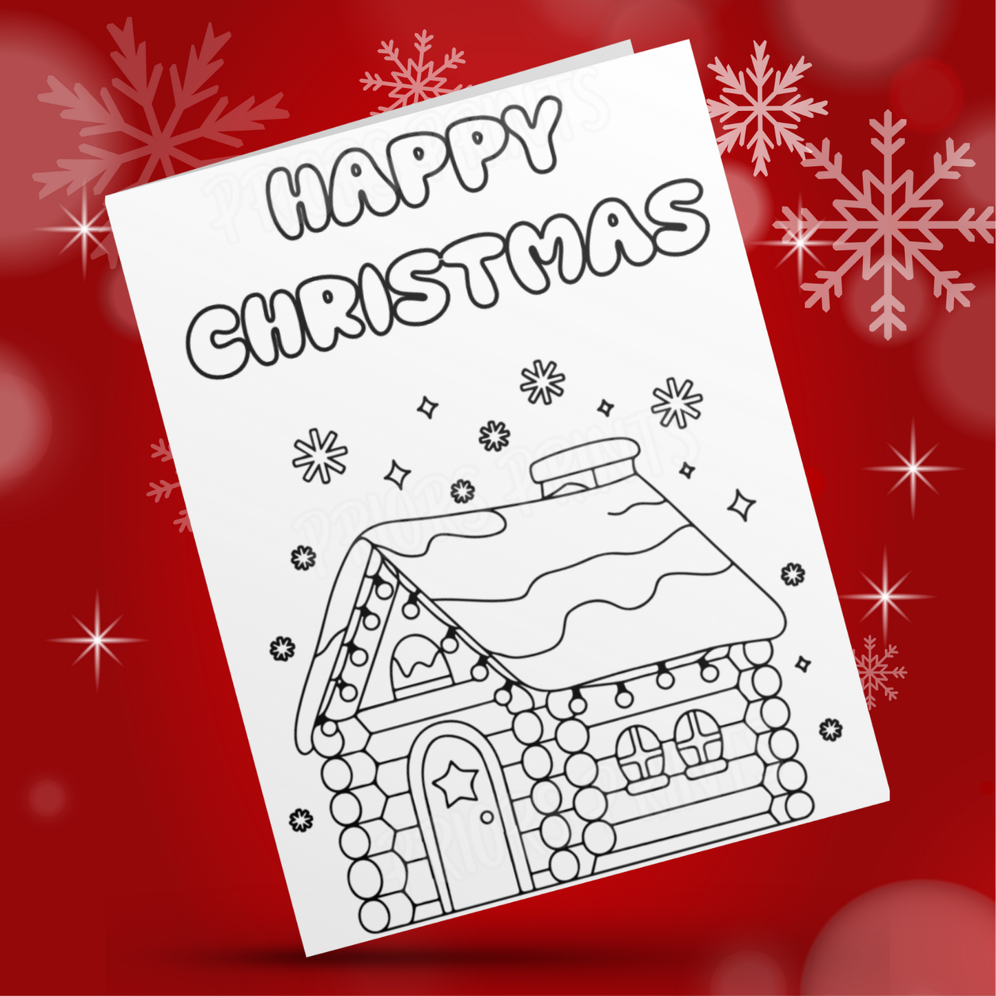 Colour Your Own Christmas Card