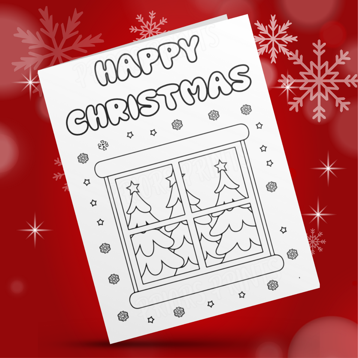 Colour Your Own Christmas Card