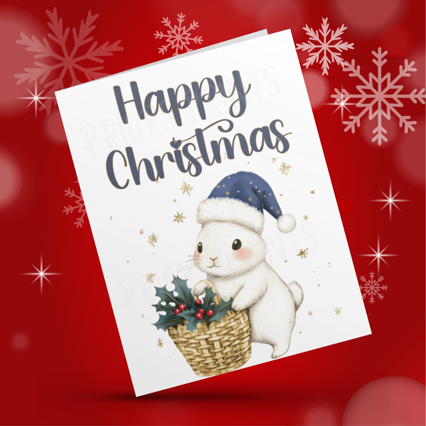 Navy & Gold Christmas Card