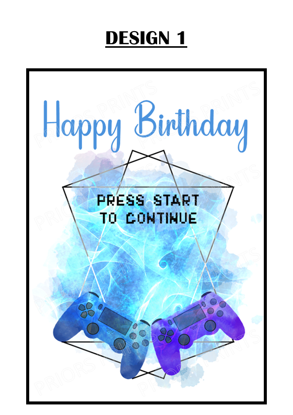 Gamer Birthday Cards
