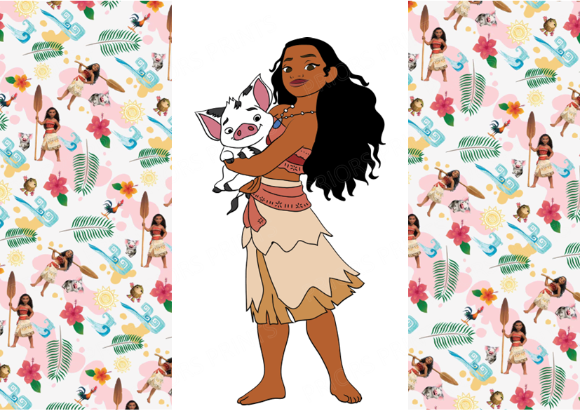 Moana Chocolate Bar Wrapper- Plain (No Text)