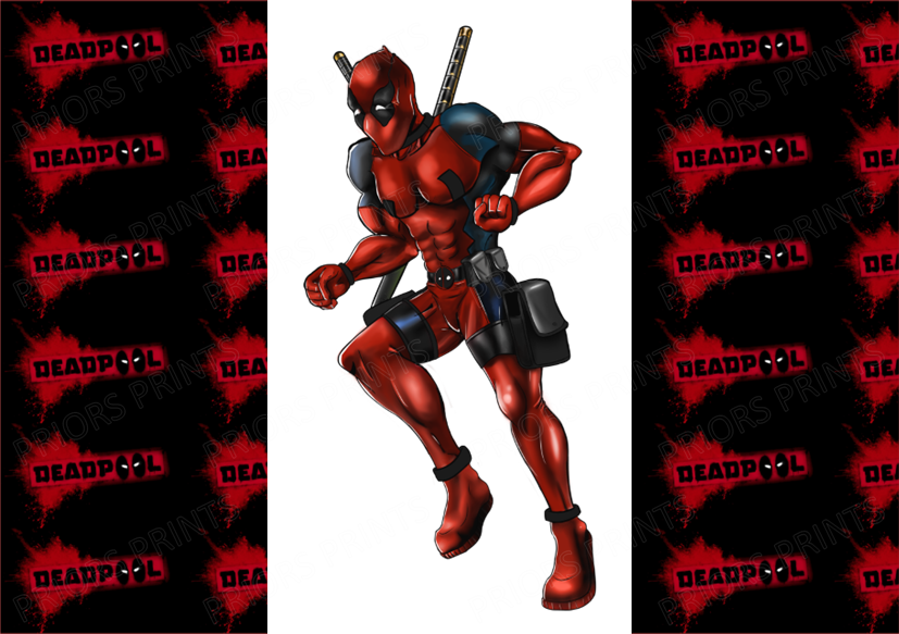 Deadpool Chocolate Bar Wrapper- Plain (No Text)