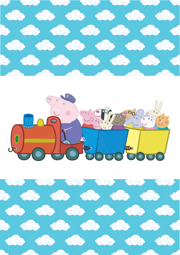 Peppa Pig Chocolate Bar Wrapper- Plain (No Text)