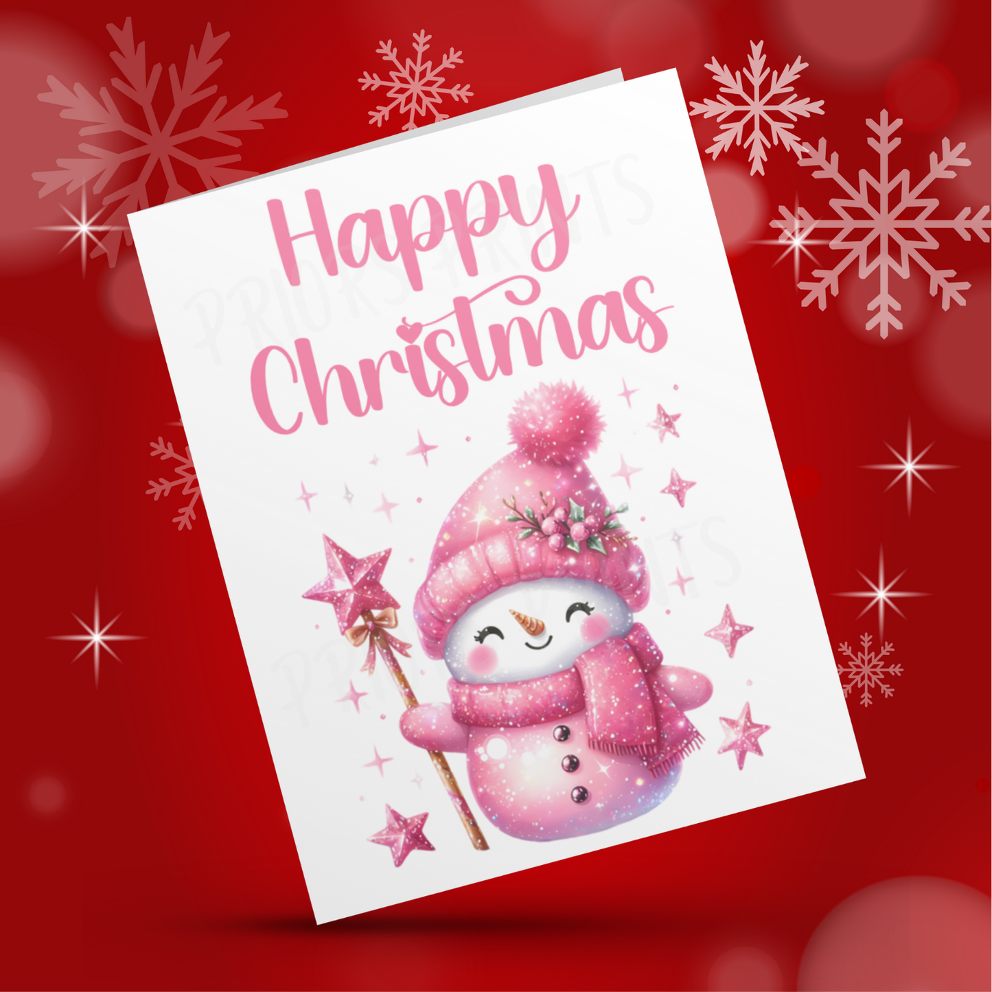 Cute Pink Christmas Cards