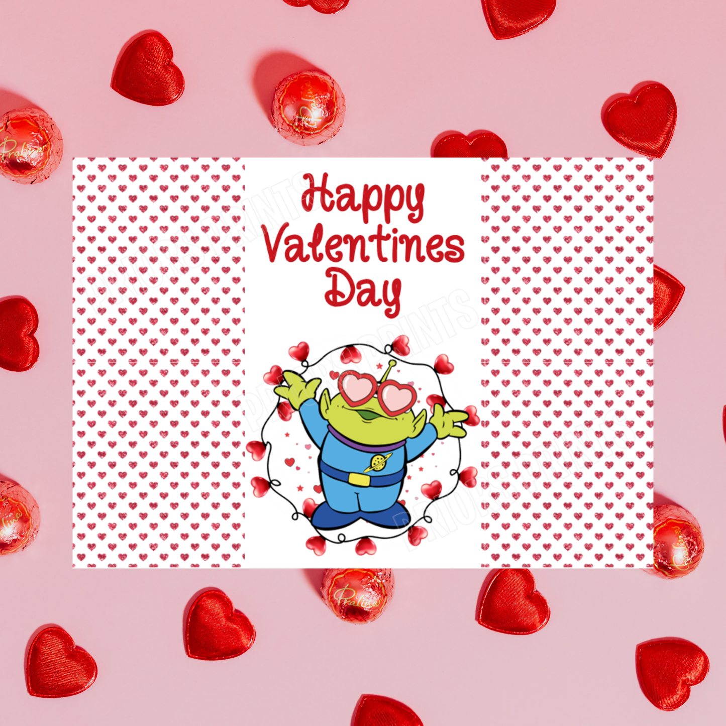 Disney Character Personalised Valentines Day Chocolate Bar Wrappers 1 I Cars I Yoda I Star Wars I Spiderman I Toy Story I Woody I Jessie I Lightening Macqueen