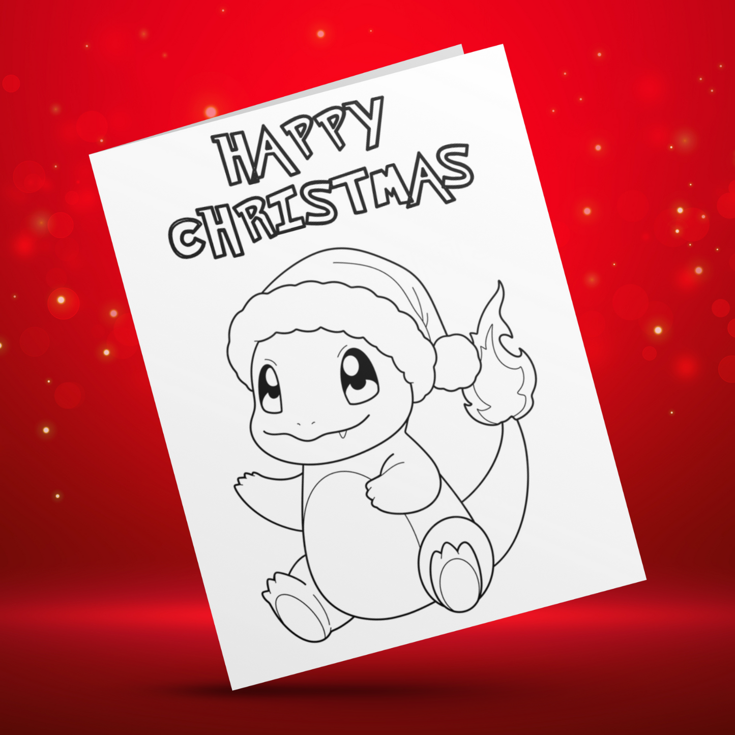 Colour Your Own Pokemon Christmas Card