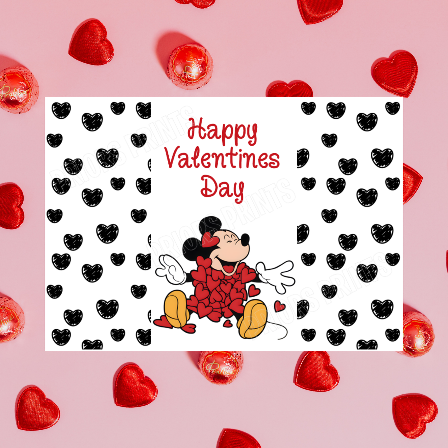 Mickey Mouse & Friends Valentines Day Chocolate Bar Wrappers I Minnie Mouse I Donald Duck I Daisy Duck I Pluto I Goofy I Disney
