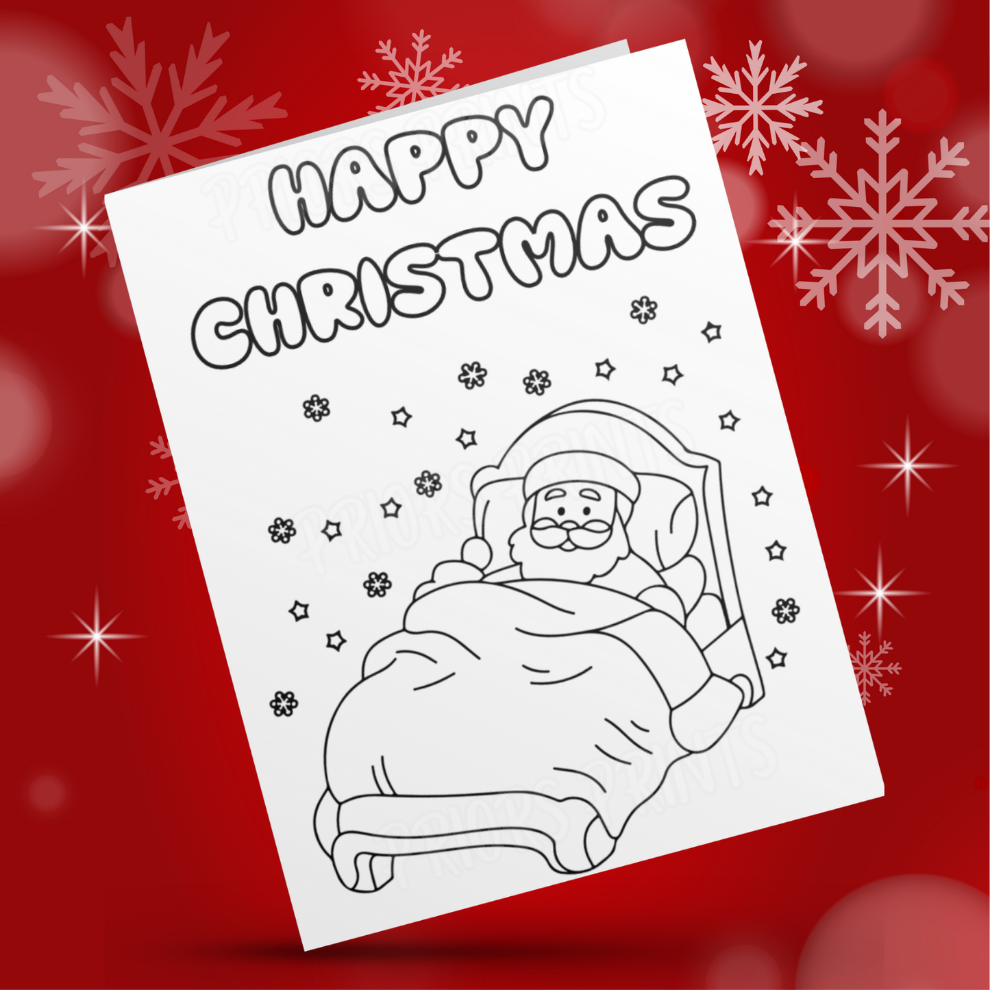 Colour Your Own Christmas Card