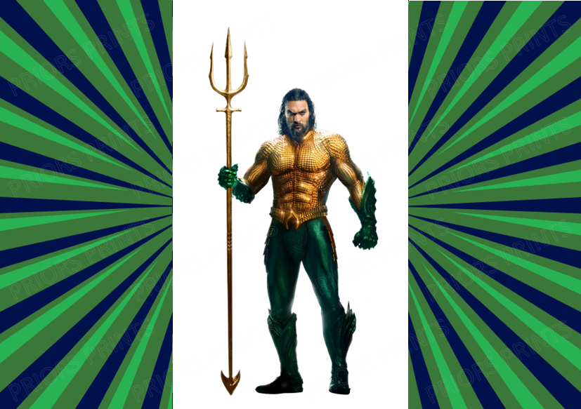 Aqua Man Chocolate Bar Wrapper- Plain (No Text)