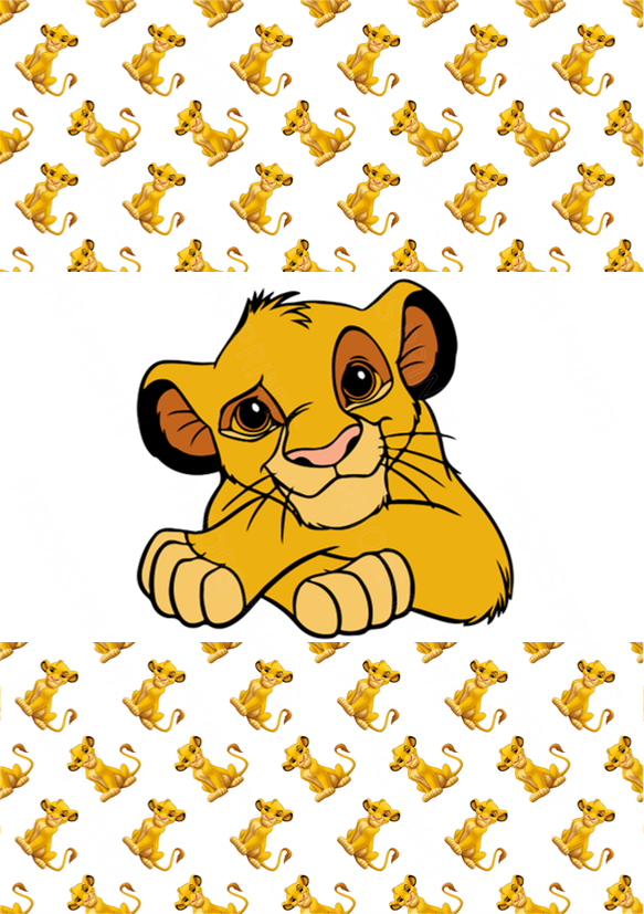 Lion King Chocolate Bar Wrapper- Plain (No Text)