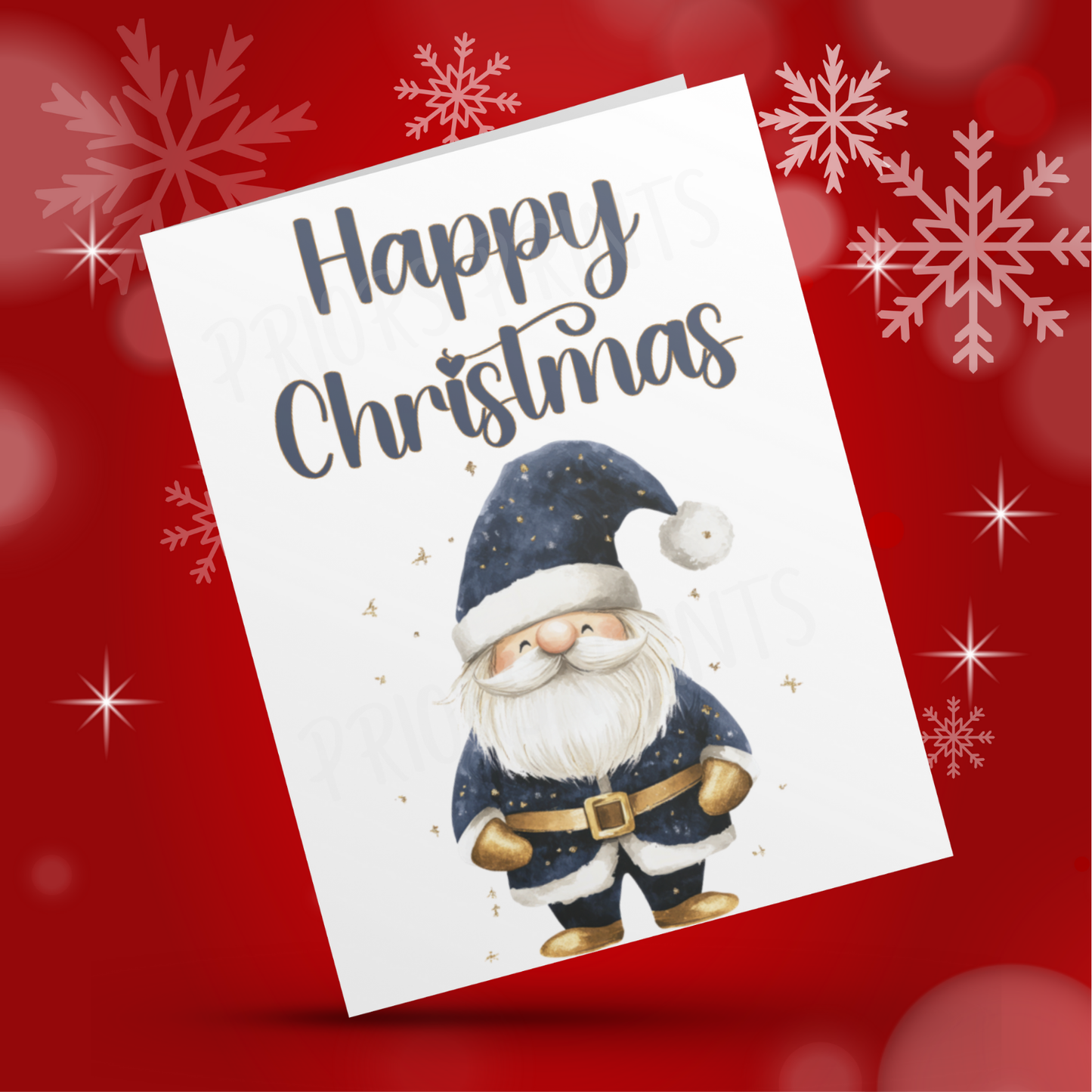 Navy & Gold Christmas Card