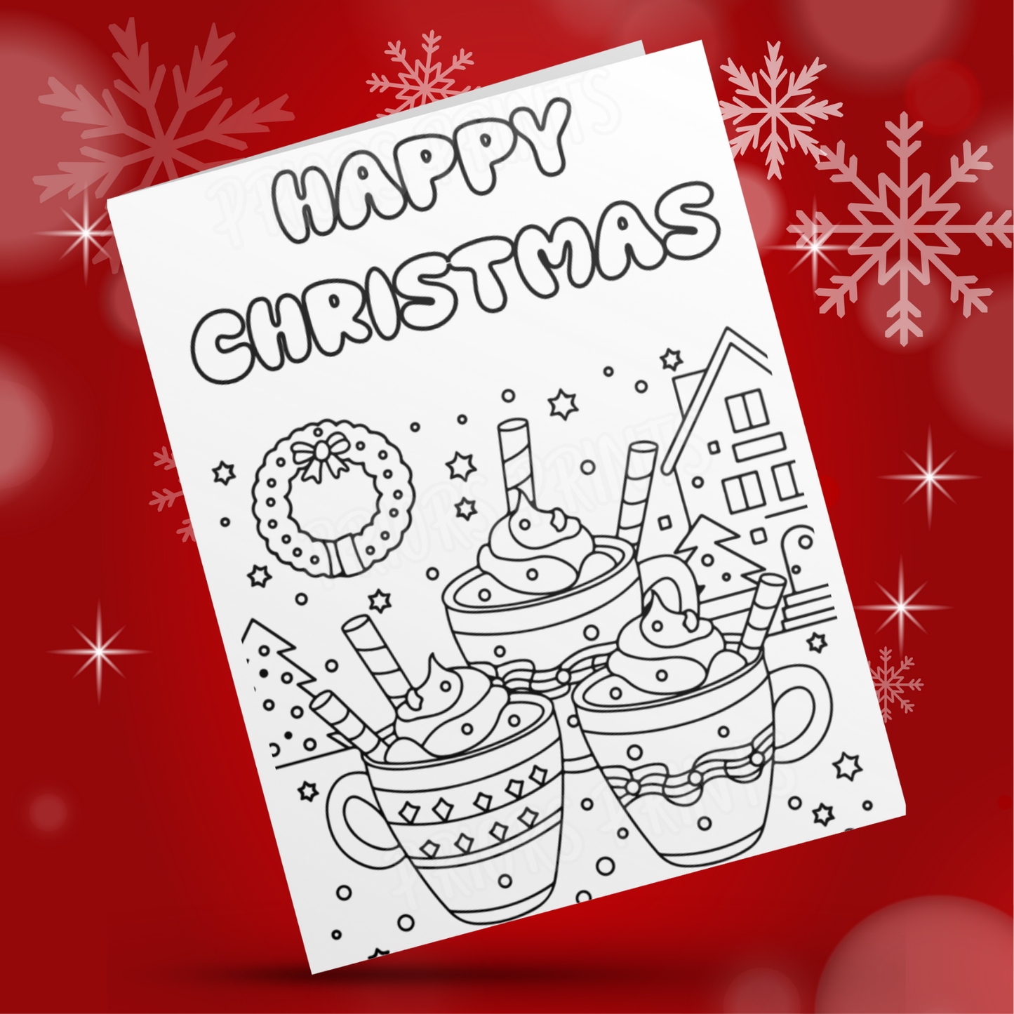 Colour Your Own Christmas Card