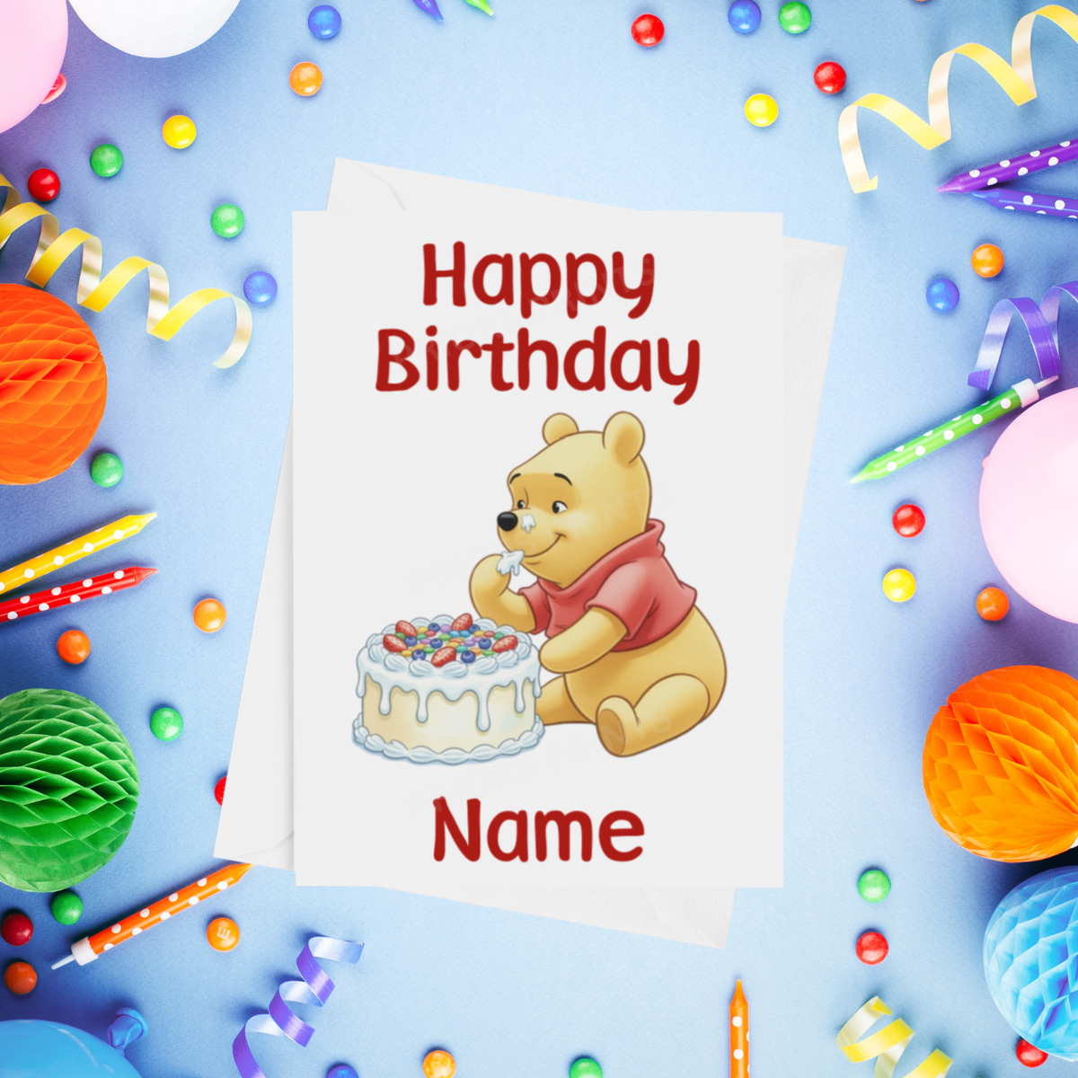 Personalised Winnie The Pooh & Friends Birthday Card